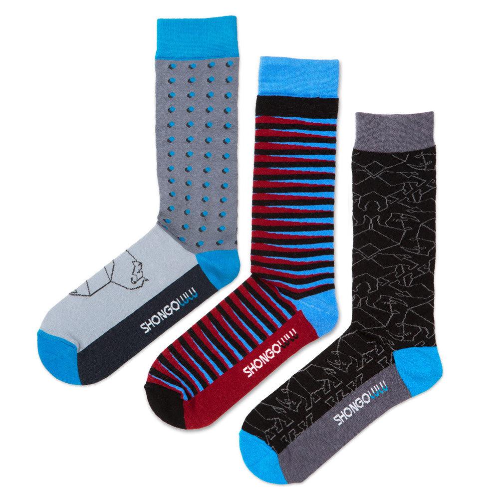 Shongolulu 3 pack of tall socks set