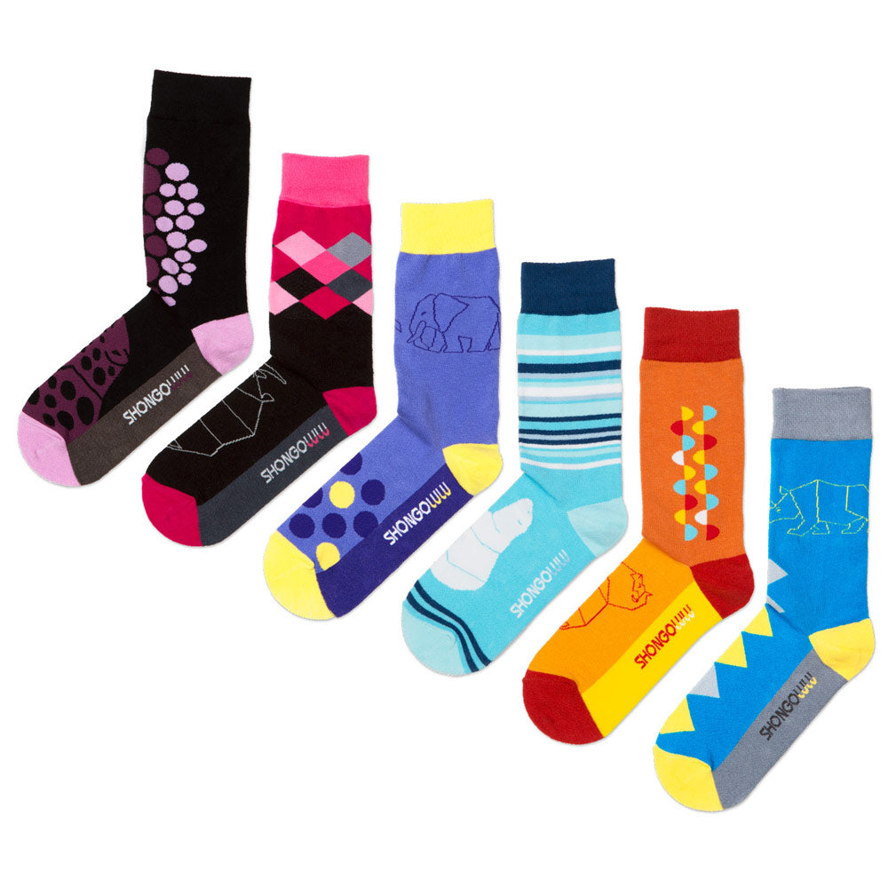 Colorful Shongolulu Animal Print Crew Socks for Boy & Girls