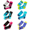 Wildlife Mix 6 Pair Ultimate Colorful Crew Sock Set - Shongolulu