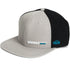 Rhino Embroidered Flat Brim Baseball Cap in Black Teal & SIlver