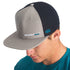 Black and grey rhino flat brim baseball cap