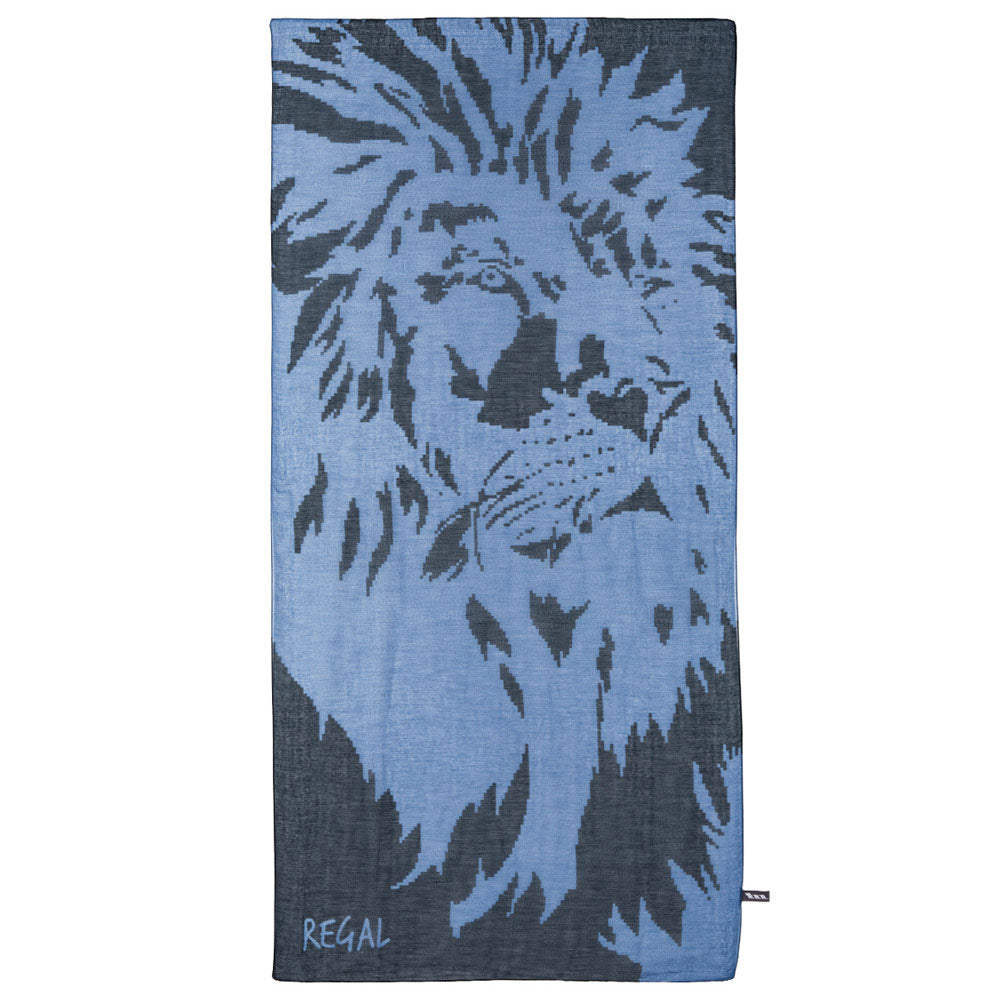 Blue Lion print scarf