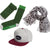 Big Cat Bundle Green Lion Print Socks Leopard Print Scarf & Cheetah Baseball Cap