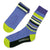 Rhino Print Blue Green & Grey Stripe Socks for Men & Boys