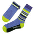 Rhino Print Purple, Neon Green, White & Black Stripe Tall Socks