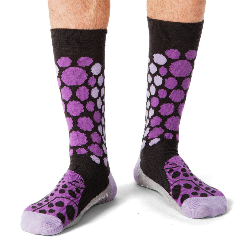 Purple Cheetah Print Tall & Crew Sock Set - Shongolulu