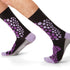 Cheetah Pattern Tall Socks in Purple & Black