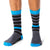 Rhino Black Grey & Blue Striped Tall Socks - Shongolulu