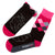 Rhino Pink & Black Argyle Socks for Women & Girls