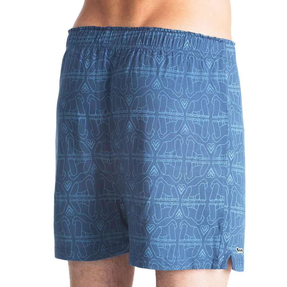 Gorilla Print Blue Boxers