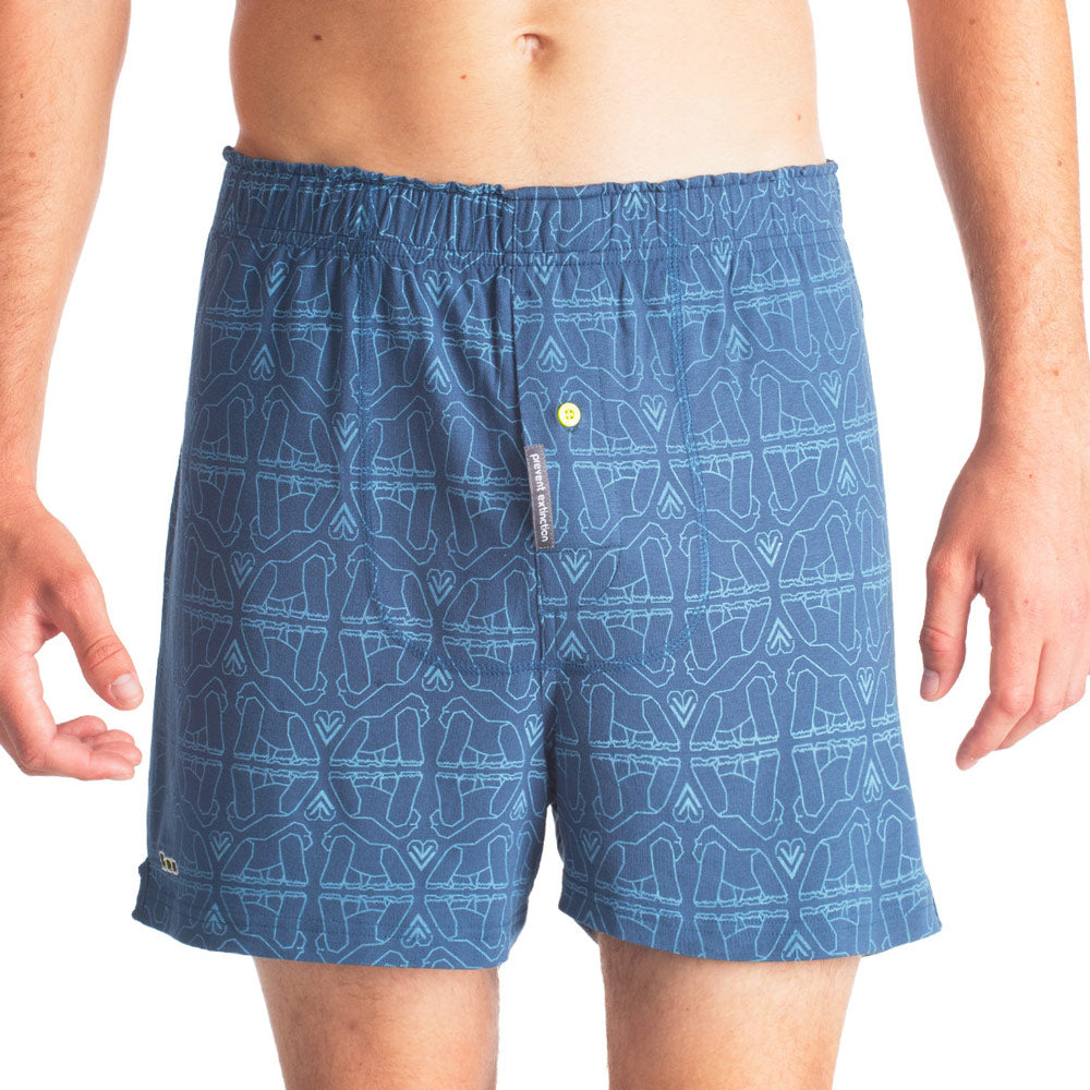 Gorilla Print Blue Boxers