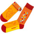 Lion Waves Red Orange & Yellow Socks for Women & Girls