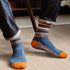 Shongolulu-orange-blue-striped-gorilla-print-socks-denim