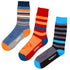 Men’s Striped Safari Socks – 3-Pack: Featuring Gorilla, Rhino &amp; Lion Prints