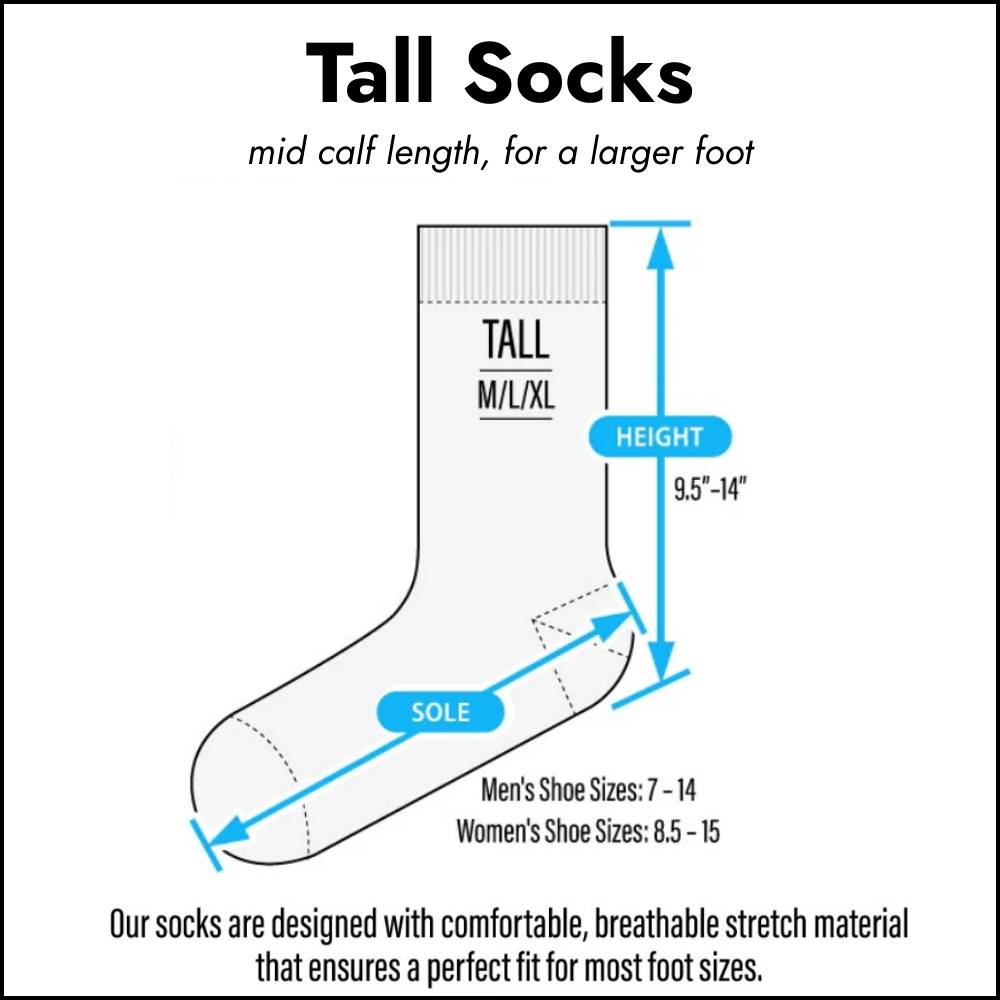 Tall Socks Size Chart
