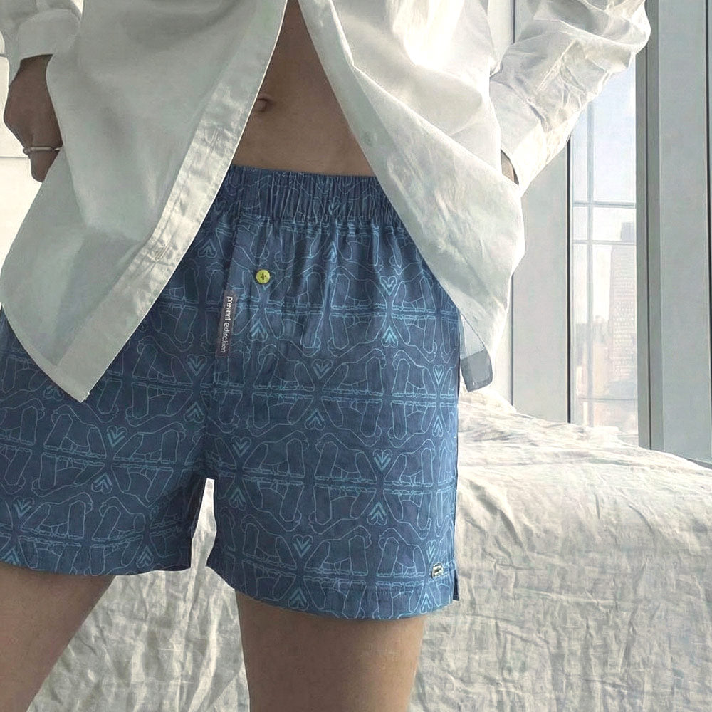 Shongolulu Gorilla Print Blue Boxer Shorts Underwear