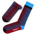 Tiger Stripe Tall Socks in Red Blue & Black