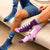 Shongolulu elephant print argyle socks in purple crew and blue tall