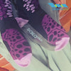 Cheetah Pattern Crew Socks in Purple & Black video