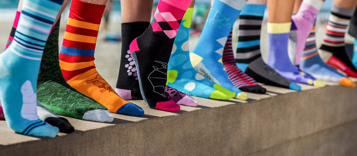Shongolulu animal print socks lineup of crew and tall socks